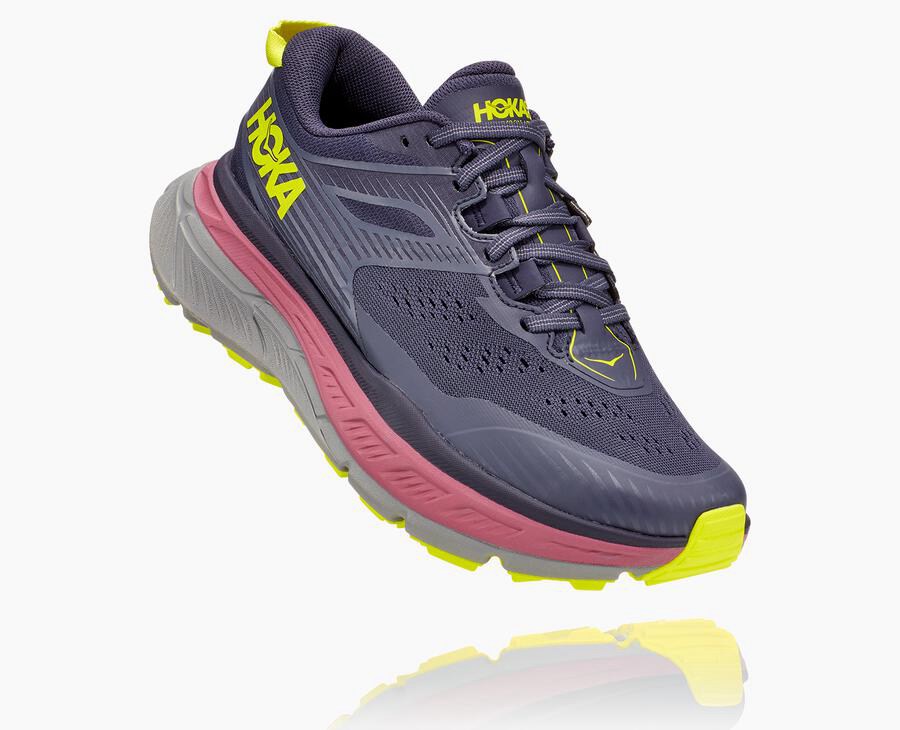 Trail Shoes Womens - Hoka One One Stinson Atr 6 - Navy - DOXNZIG-26